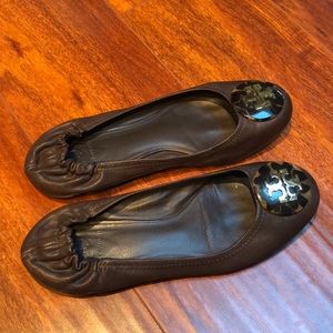 Tory Burch Brown Leather Ballet Slipper ✨